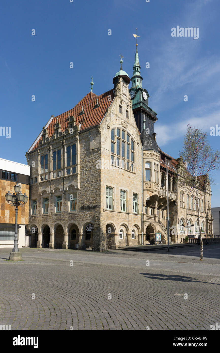Town Hall, Bueckeburg, District Schaumburg, Lower Saxony, Germany, Europe Stock Photo