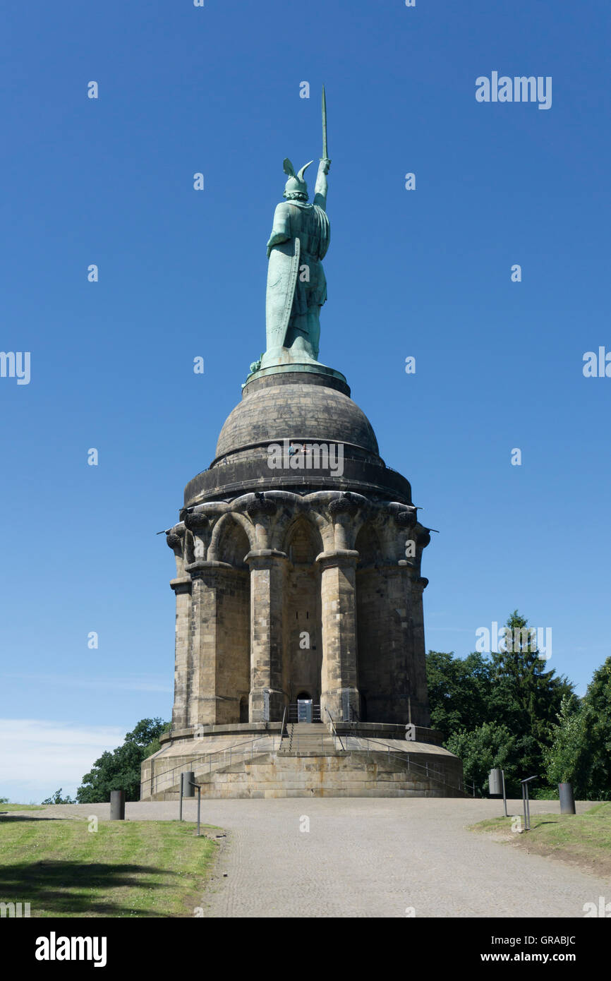 Hermannsdenkmal Monument, Detmold, Ostwestfalen-Lippe, North Rhine-Westphalia, Germany, Europe Stock Photo