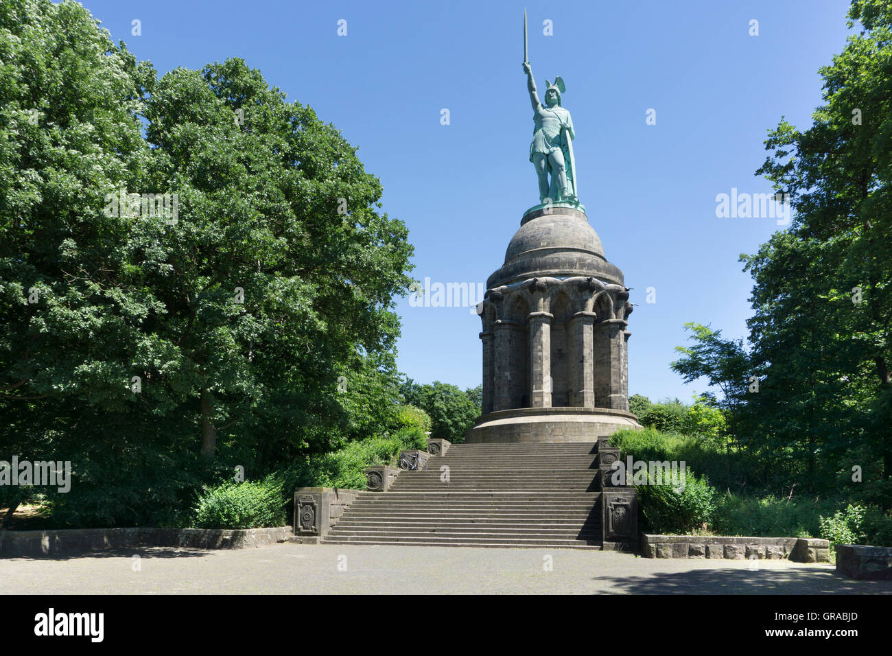 Hermannsdenkmal Monument, Detmold, Ostwestfalen-Lippe, North Rhine-Westphalia, Germany, Europe Stock Photo