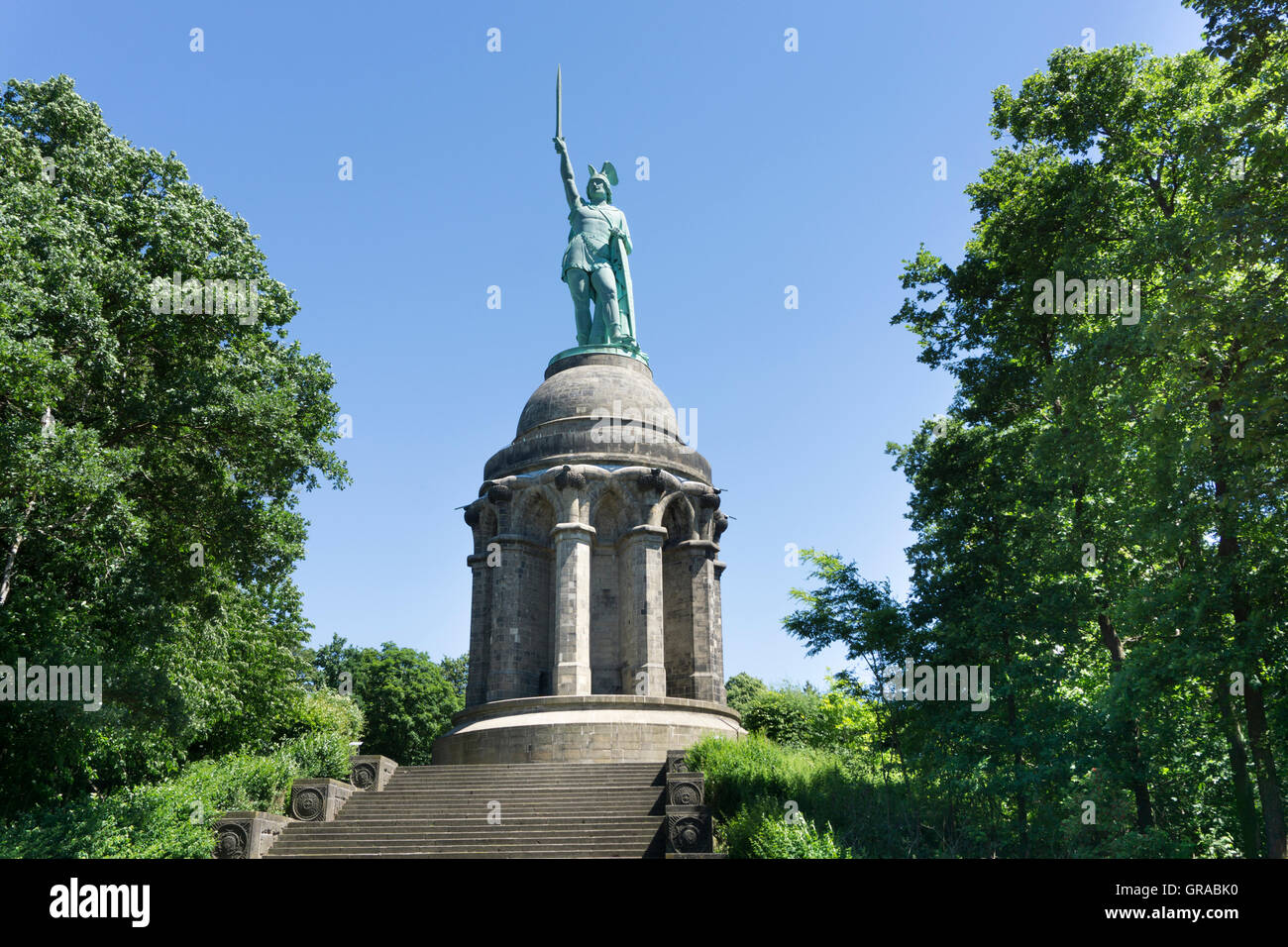 Hermannsdenkmal Monument, Detmold, Ostwestfalen-Lippe, North Rhine-Westphalia, Germany, Europe Stock Photo