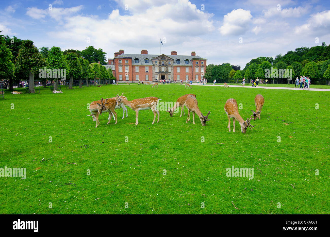 Dunham Massey Park,  formerly the home of the last Earl of Stamford and owned by the National Trust since 1976 Stock Photo