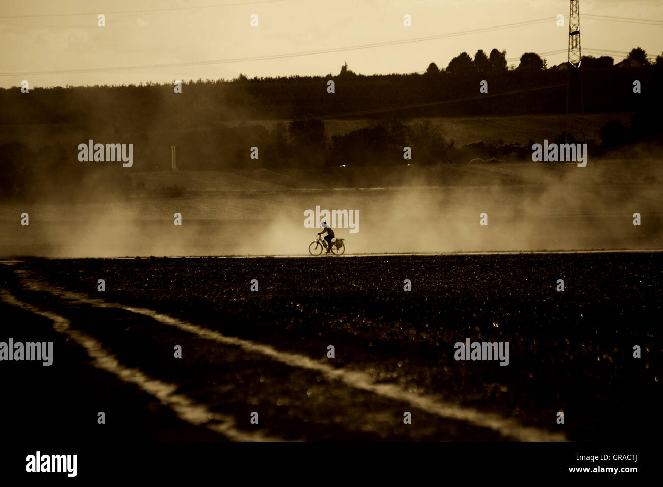 Bicycle In The Dust Stock Photo