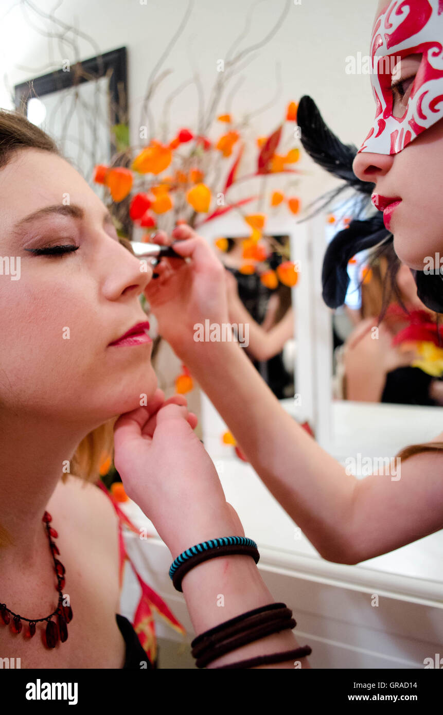 Masquerade makeup. Stock Photo