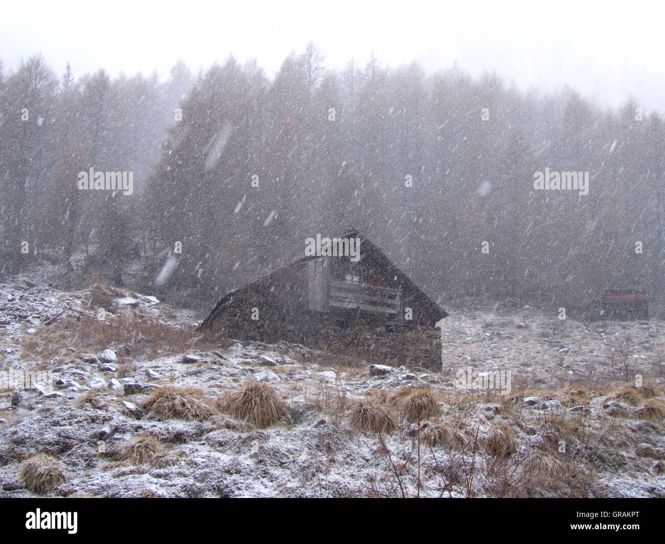 Hiking in snowfall hi-res stock photography and images - Alamy