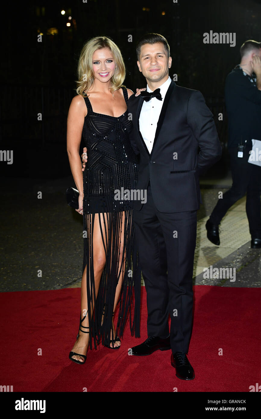 Rachel Riley and Pasha Kovalev arriving at the GQ Men of the Year ...