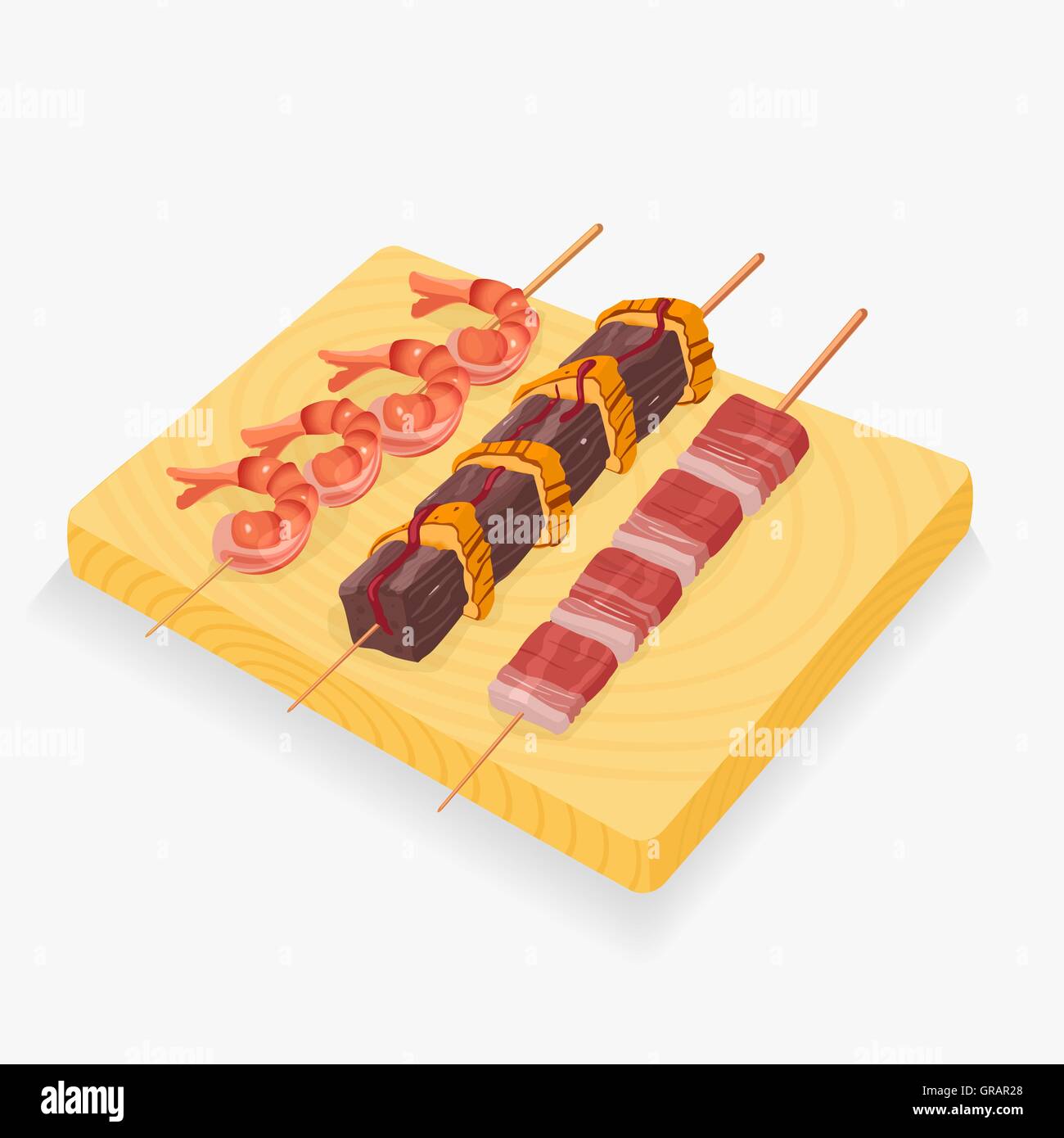 Asian snack skewers Stock Vector Image & Art - Alamy
