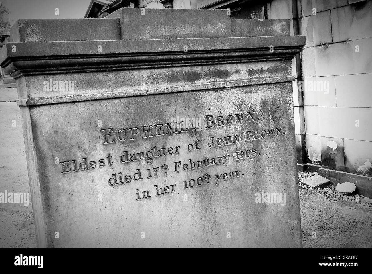 Text Engraved On Tombstone At Graveyard Stock Photo Alamy
