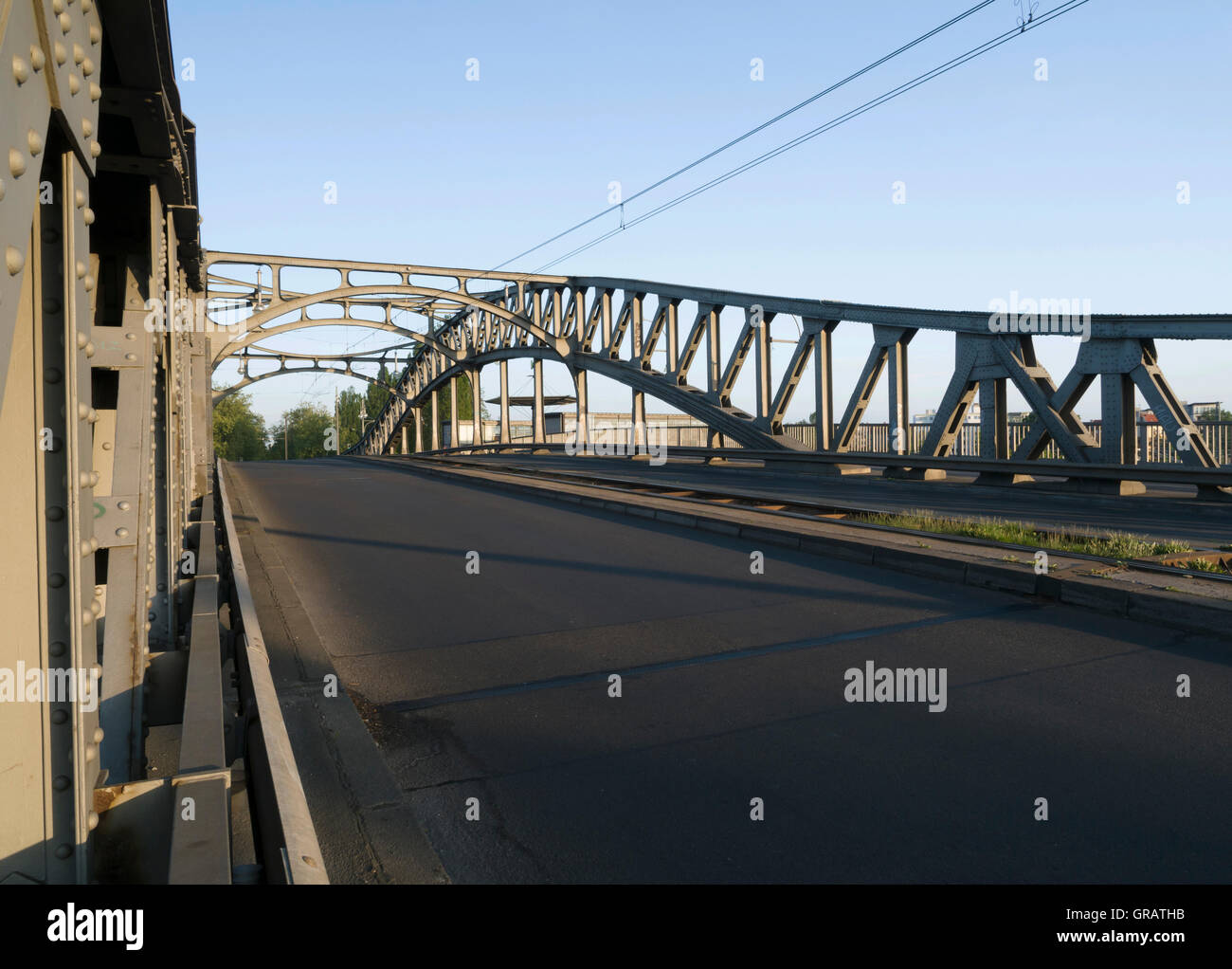 Bornholmer Bridge Berlin In The Morning Light Stock Photo - Alamy