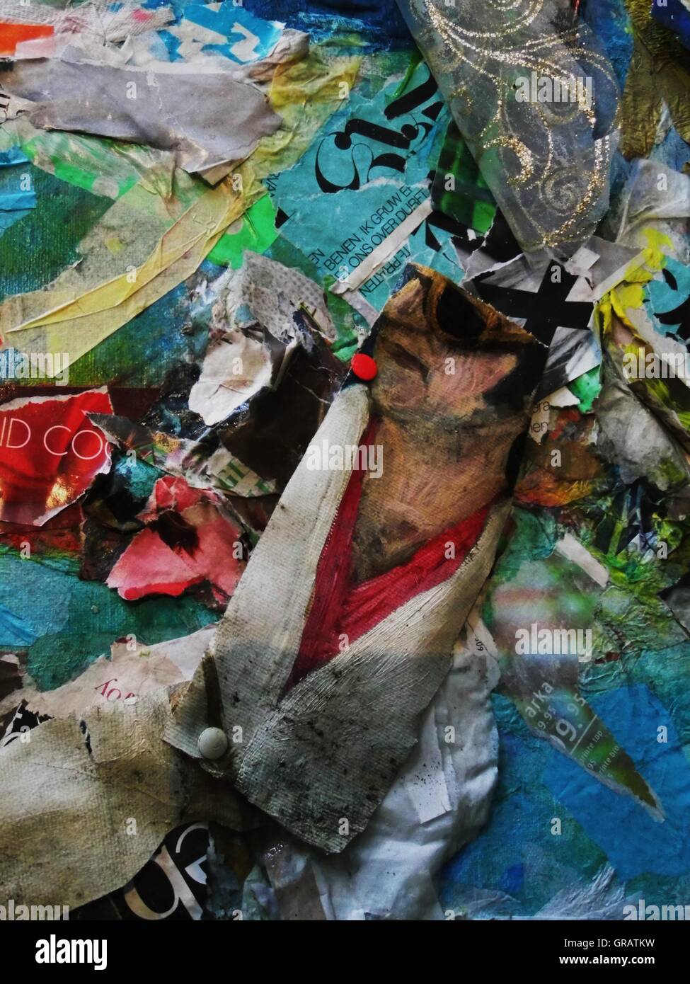 Male Poster Stuck On Wall Stock Photo - Alamy