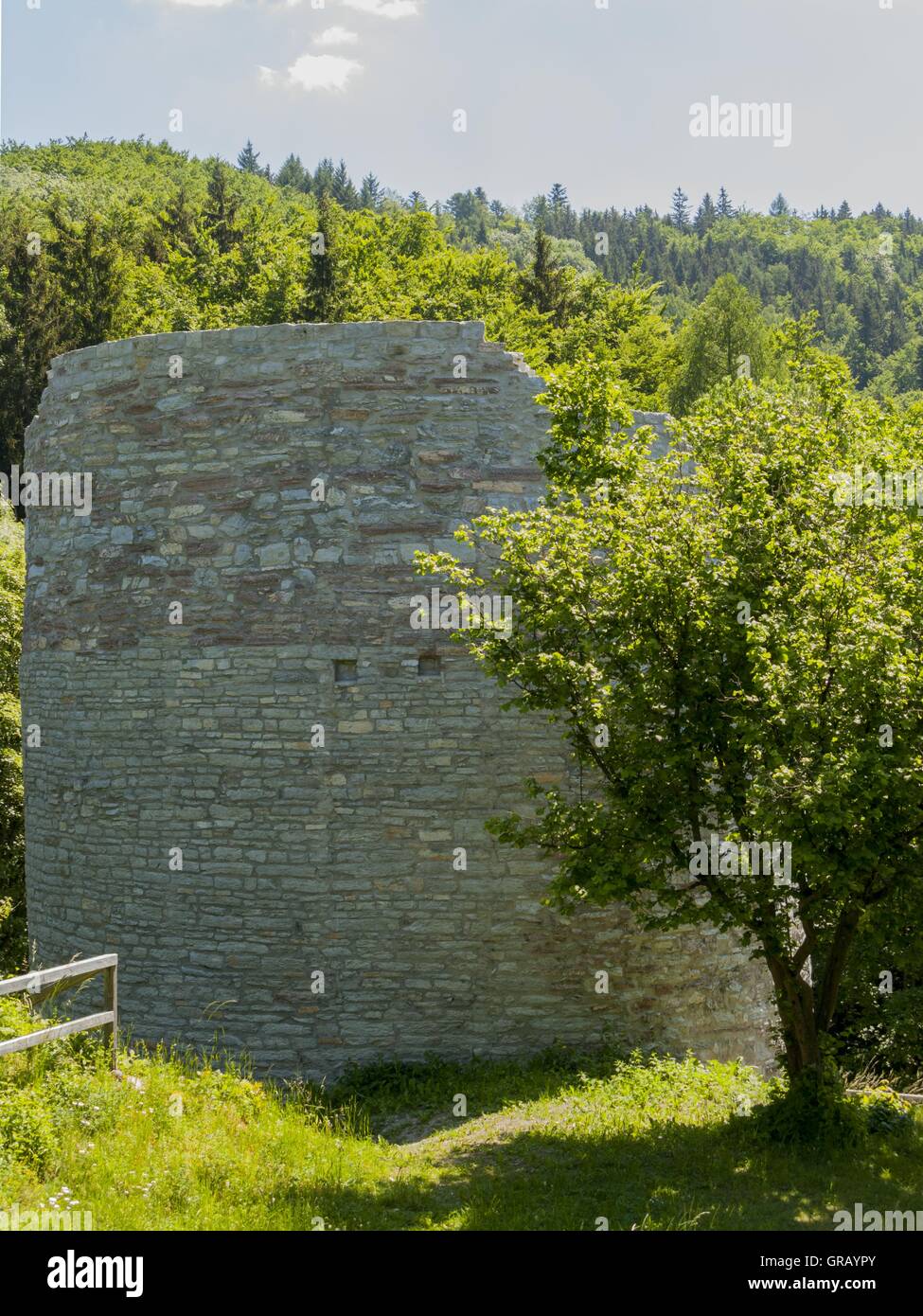 Castle Ruins Nordeck In Stadtsteinach In Upper Franconia Stock Photo