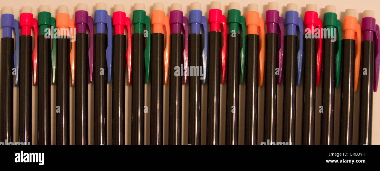 These are colored lead pens Stock Photo Alamy