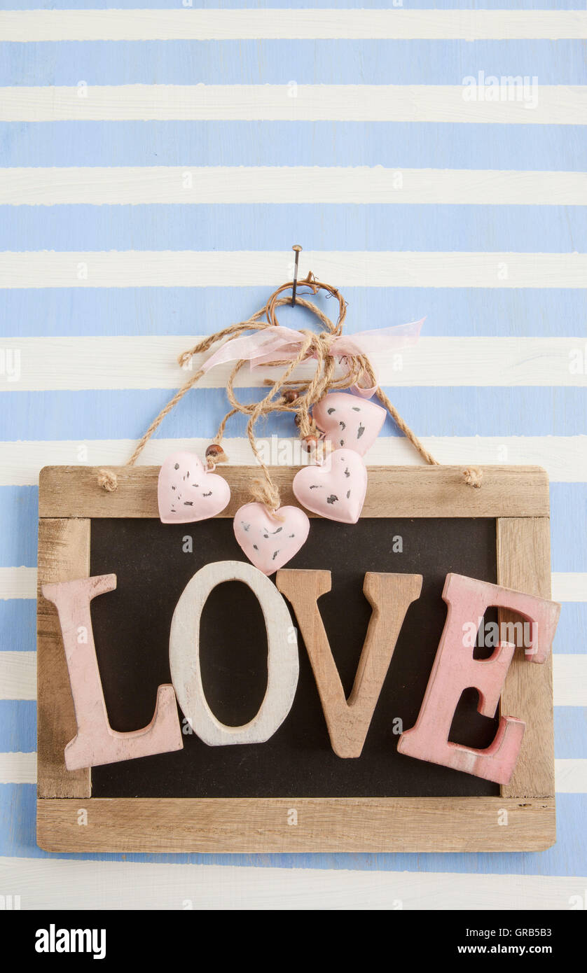 Love In Wooden Letters Stock Photo Alamy