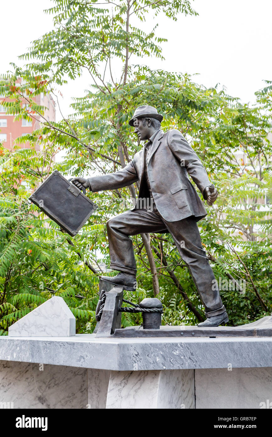 The Immigrant statue in Halifax Stock Photo