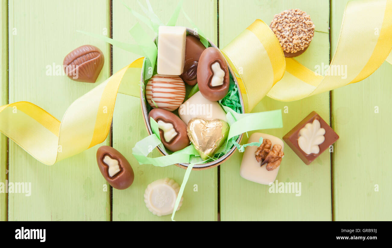 Selection Of Chocolates Stock Photo