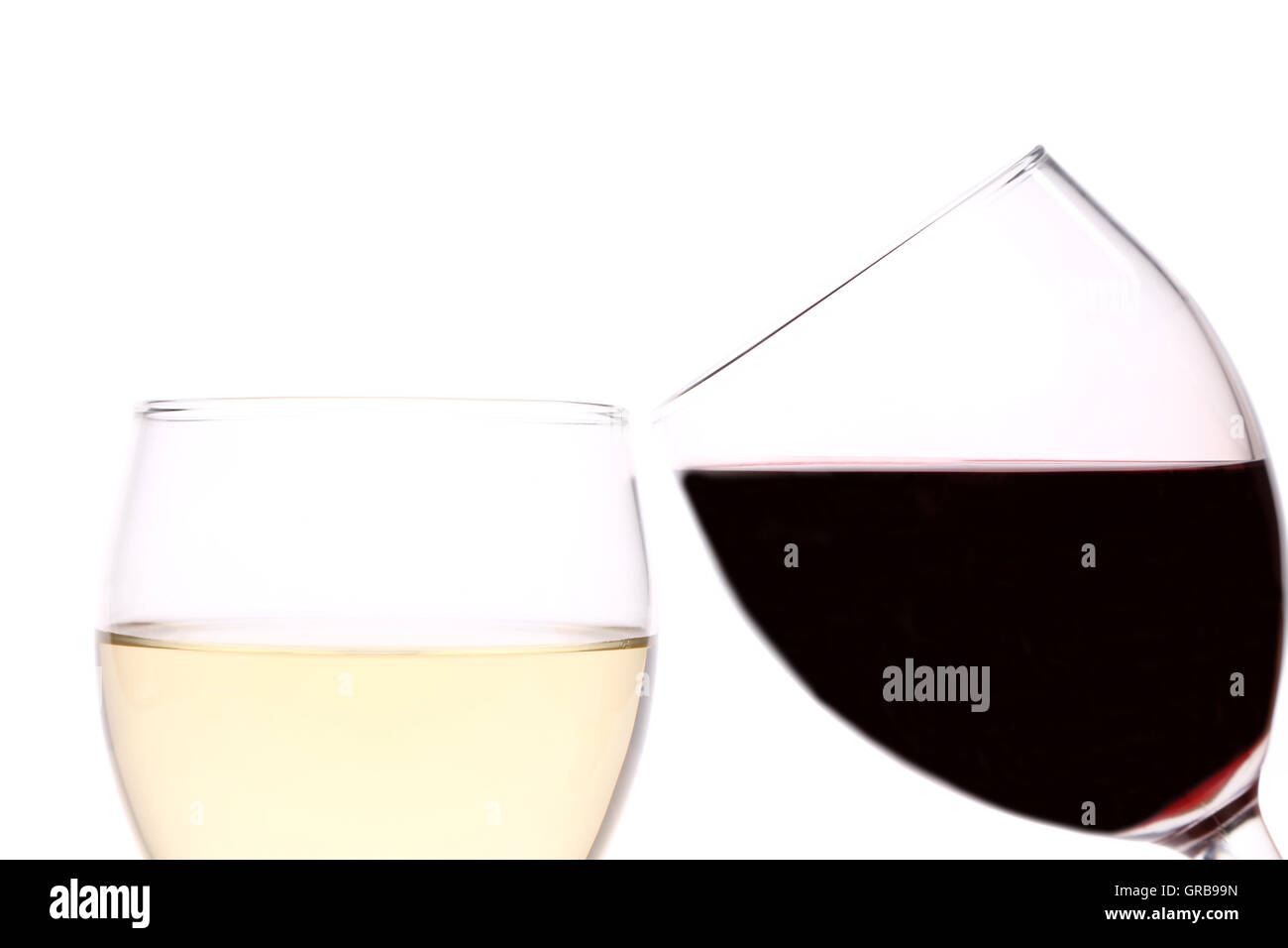 Red and white wine glasses Stock Photo Alamy
