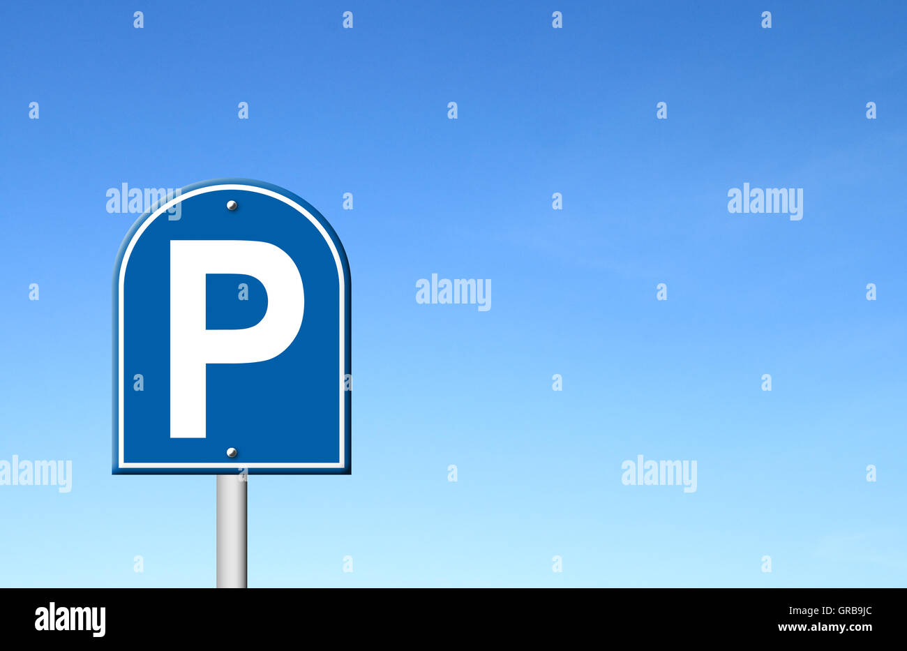 parking sign with blue sky Stock Photo - Alamy