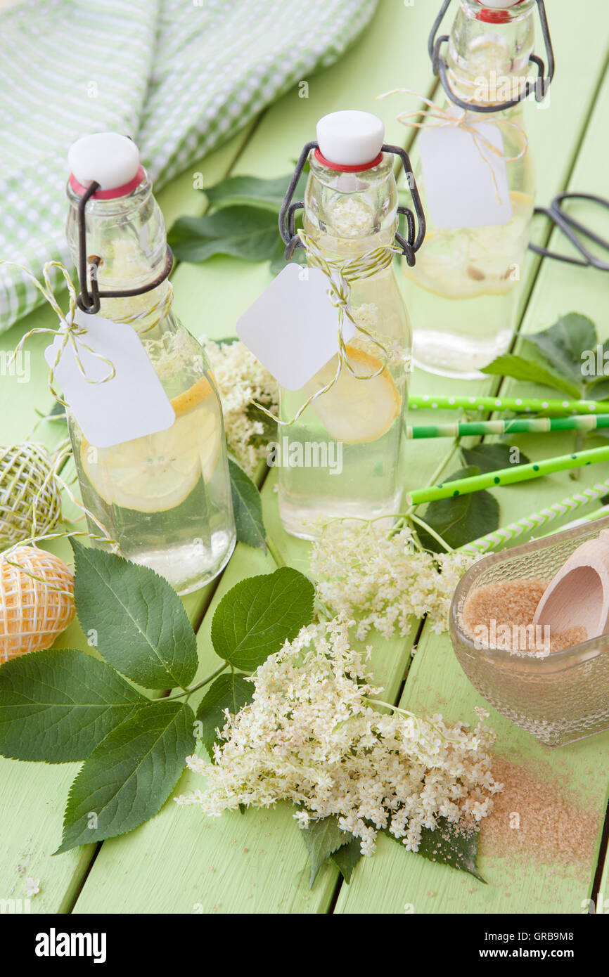 Homemade Elderberry Juice Stock Photo Alamy