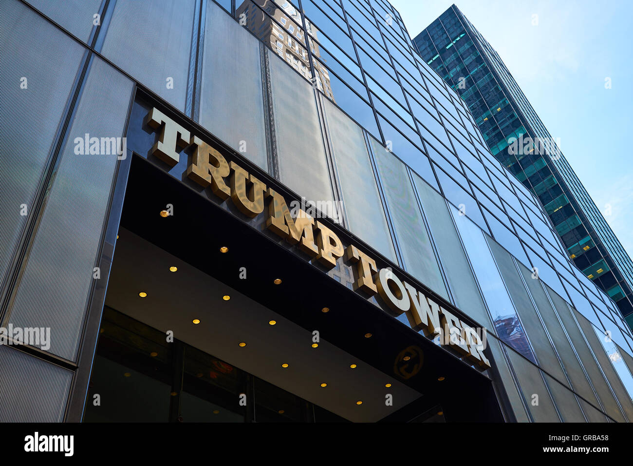 Trump Tower in Color Stock Photo