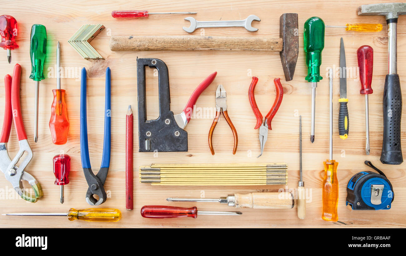Variety Of Tools Stock Photo Alamy