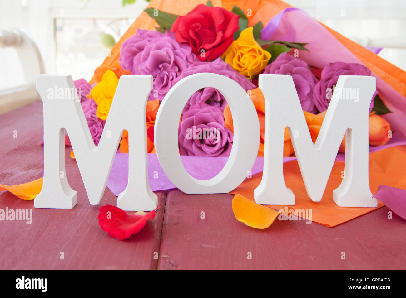 Roses In Bright Colors Stock Photo - Alamy