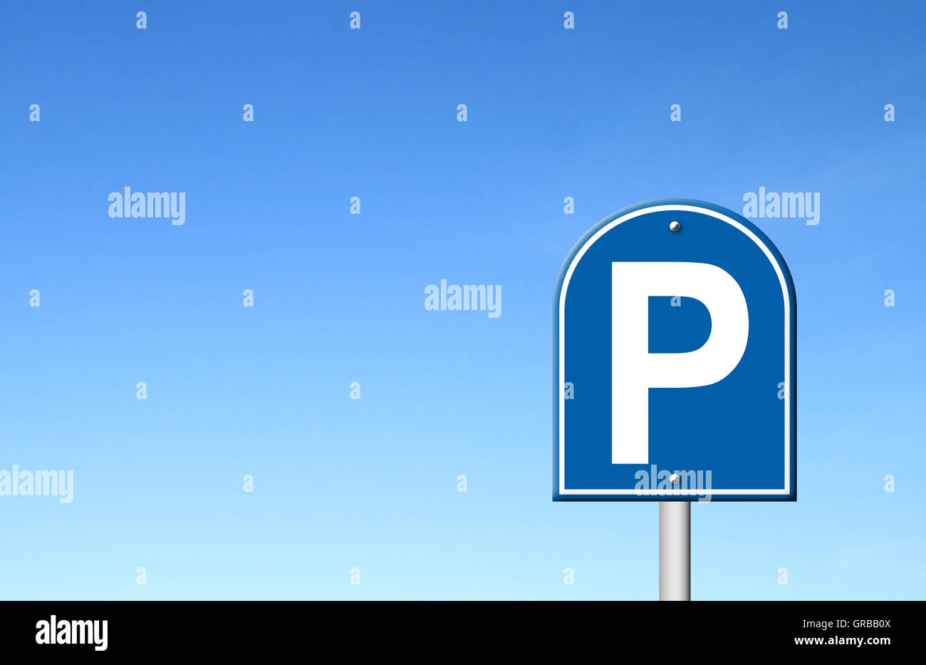 parking sign with blue sky Stock Photo - Alamy