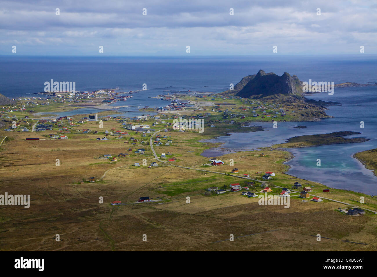 Island of Vaeroy in Norway Stock Photo