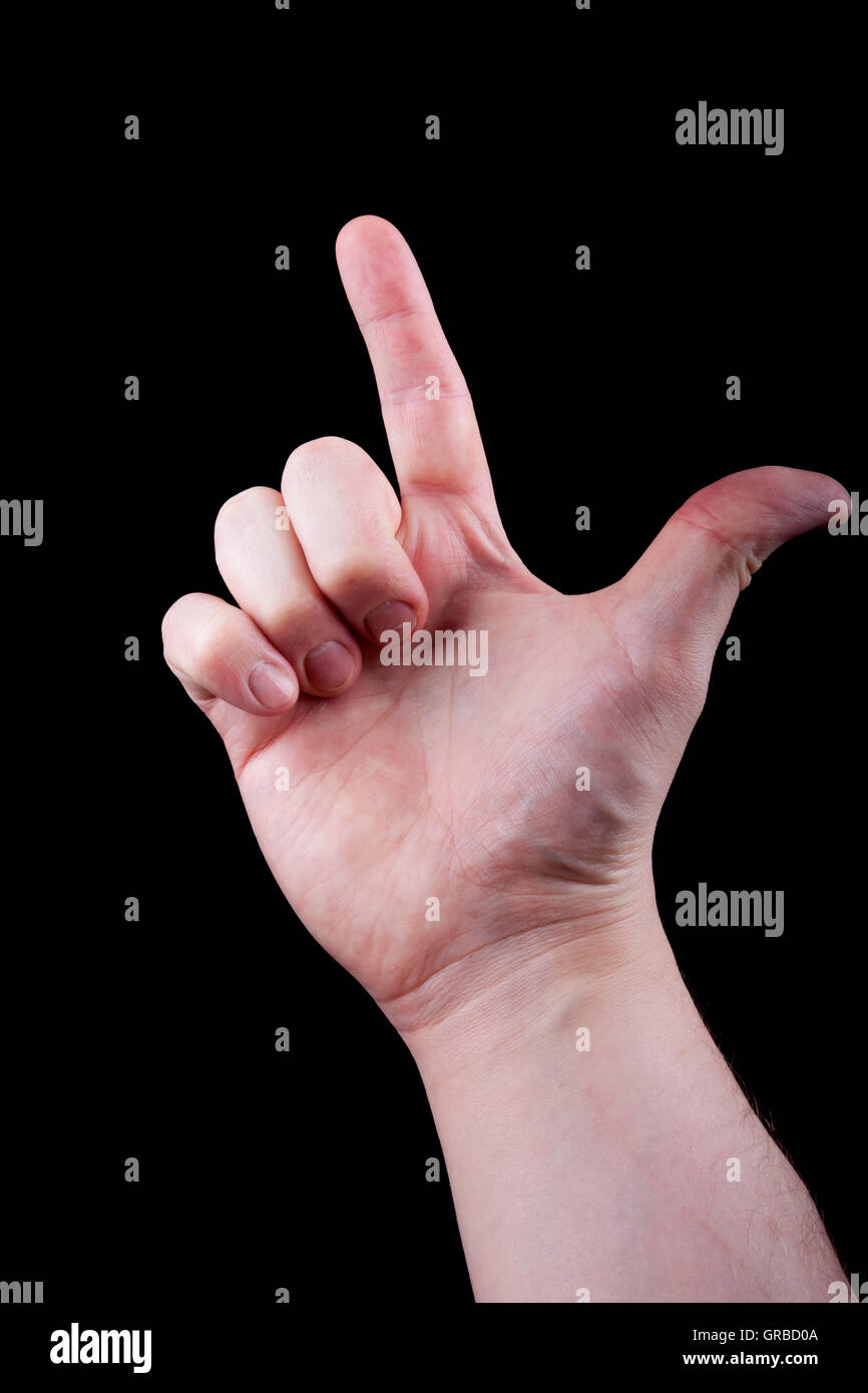L Hand Sign Together L love gesture hi-res stock photography and images - Alamy