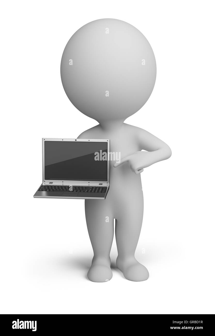 3d small people - laptop Stock Photo - Alamy