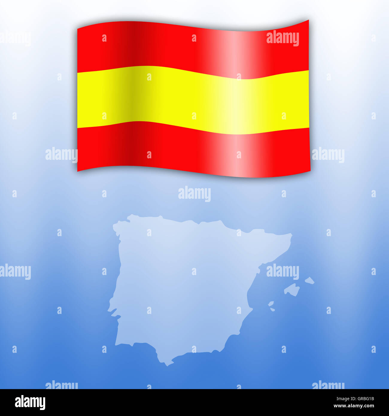 flag of Spain Stock Photo