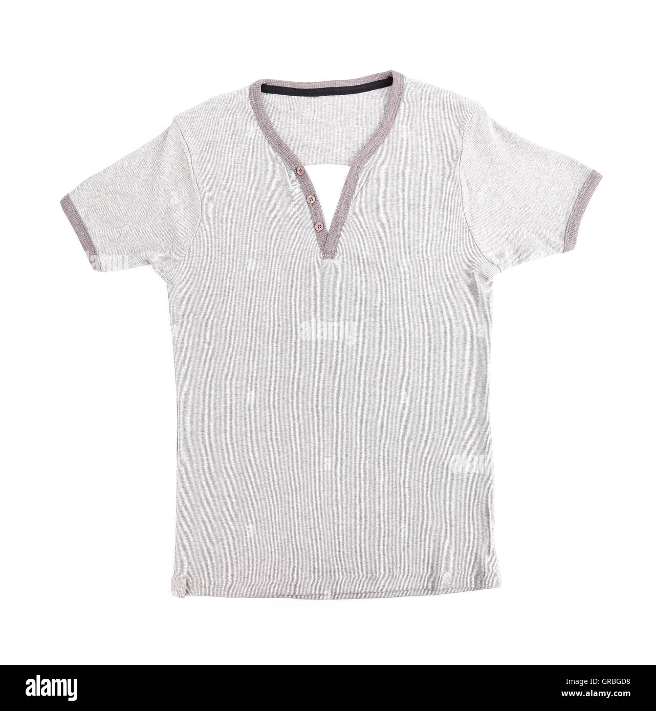 Polo Shirt no collar on the white background Stock Photo Alamy