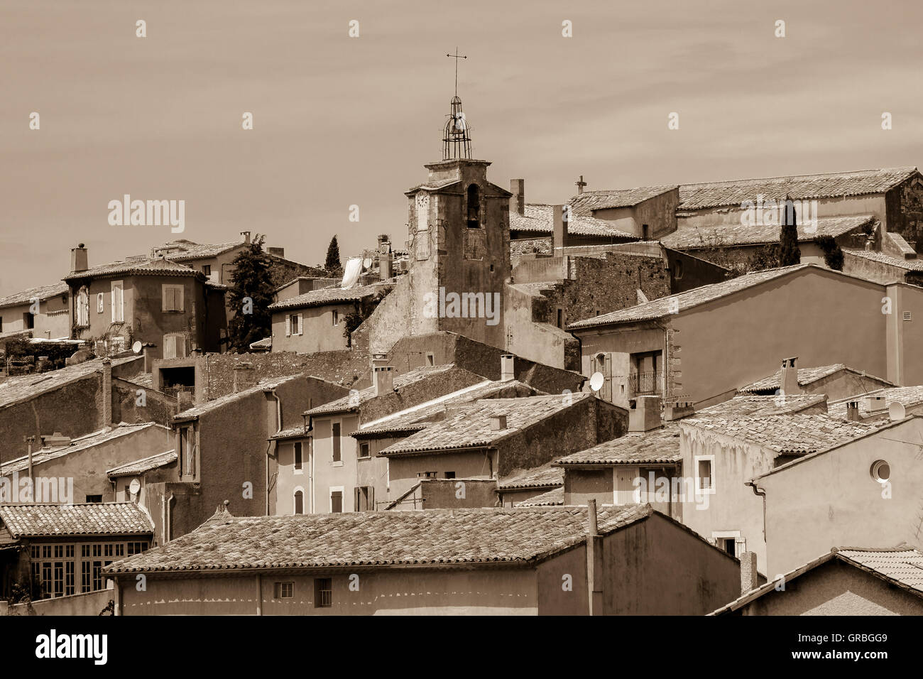 Roofs of a tiny town. Stock Photo
