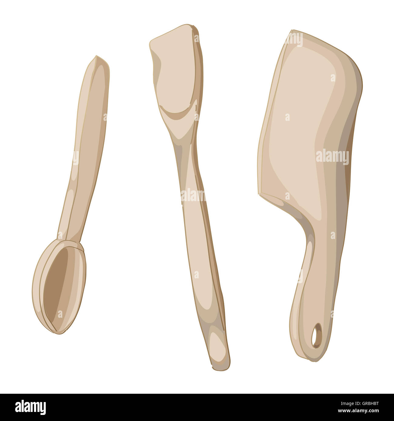 wooden tools isolated Stock Photo - Alamy