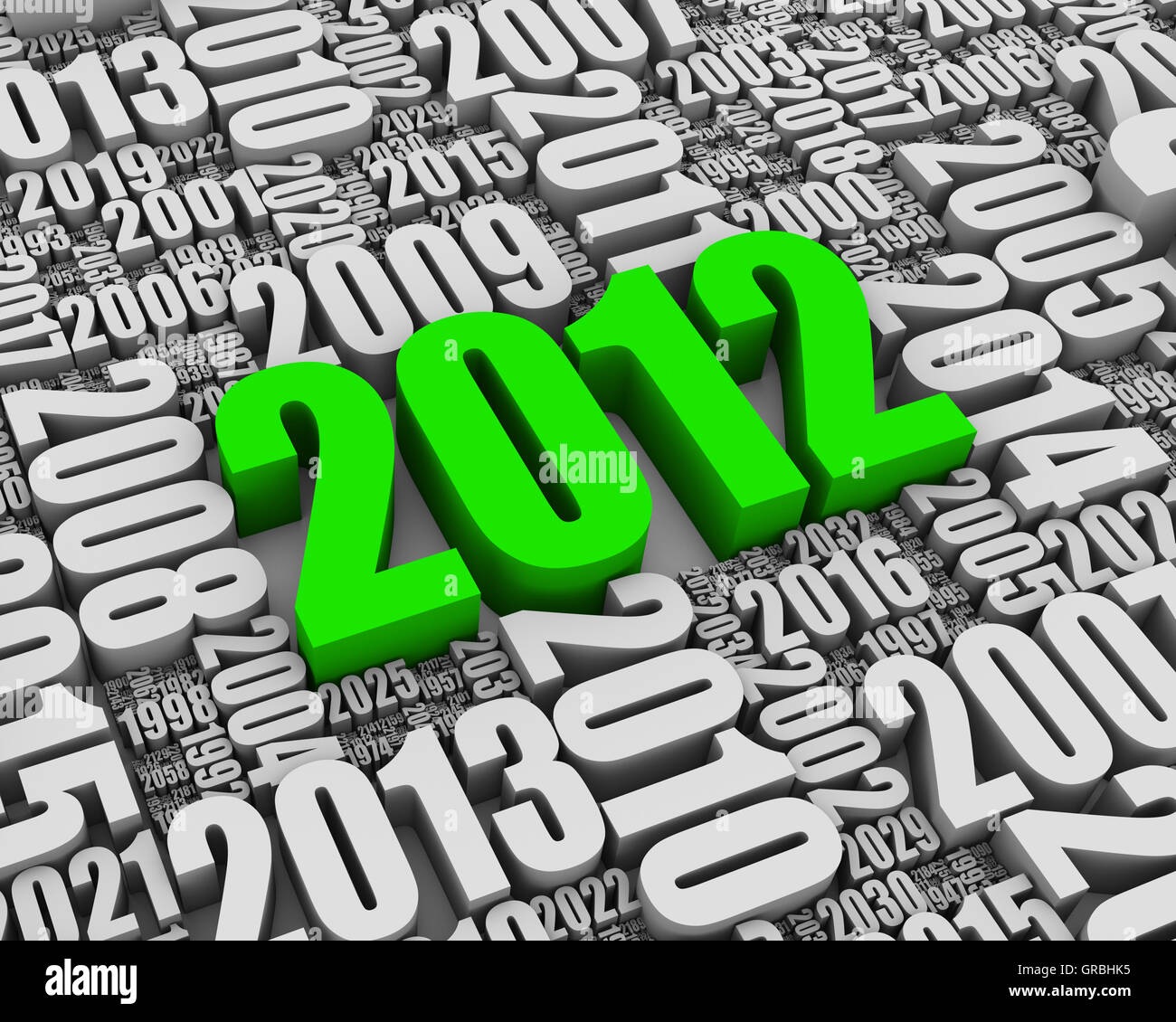 Year 2012 AD Stock Photo