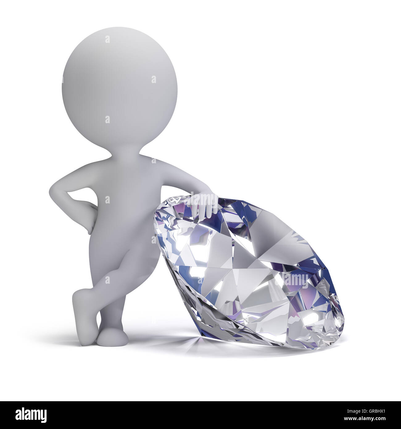 3d small people - diamond Stock Photo