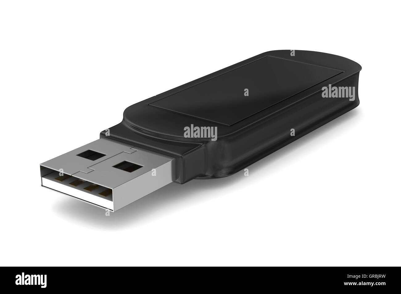 usb flash drive on white background. Isolated 3D image Stock Photo - Alamy