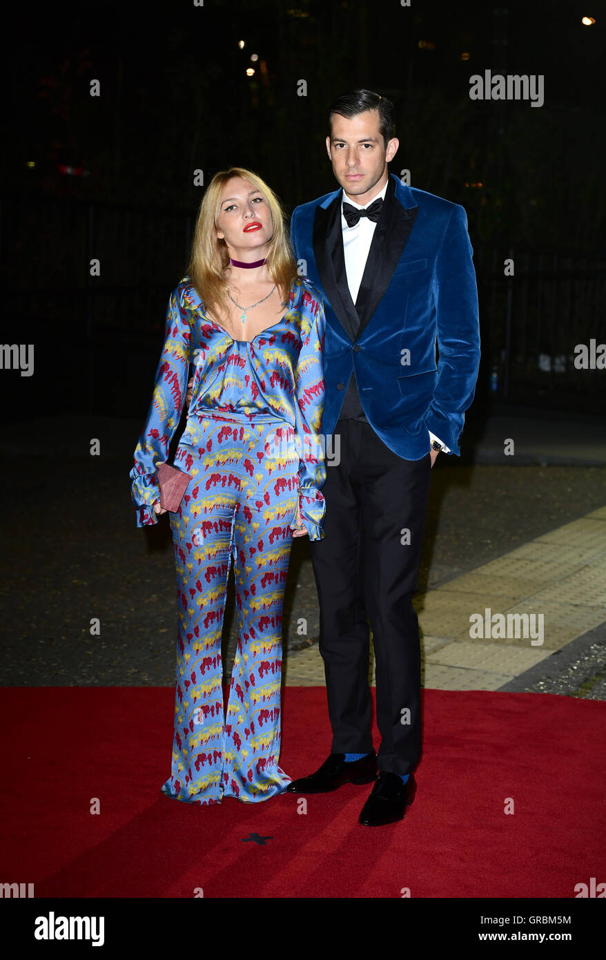 Mark Ronson and wife Josephine de La Baume at the GQ Men of the Year Awards 2016 held at The Tate Modern in London. PRESS ASSOCIATION Photo. Picture date: Tuesday September 6, 2016. See PA story SHOWBIZ GQ. Photo credit should read: Ian West/PA Wire Stock Photo