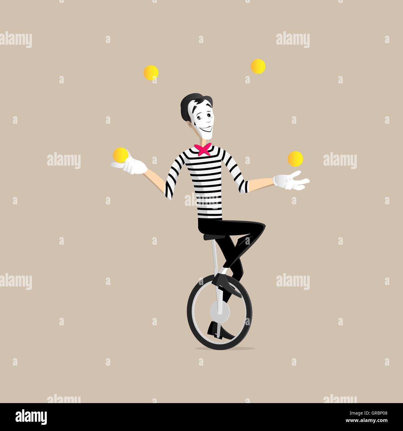 Mime performance Stock Vector
