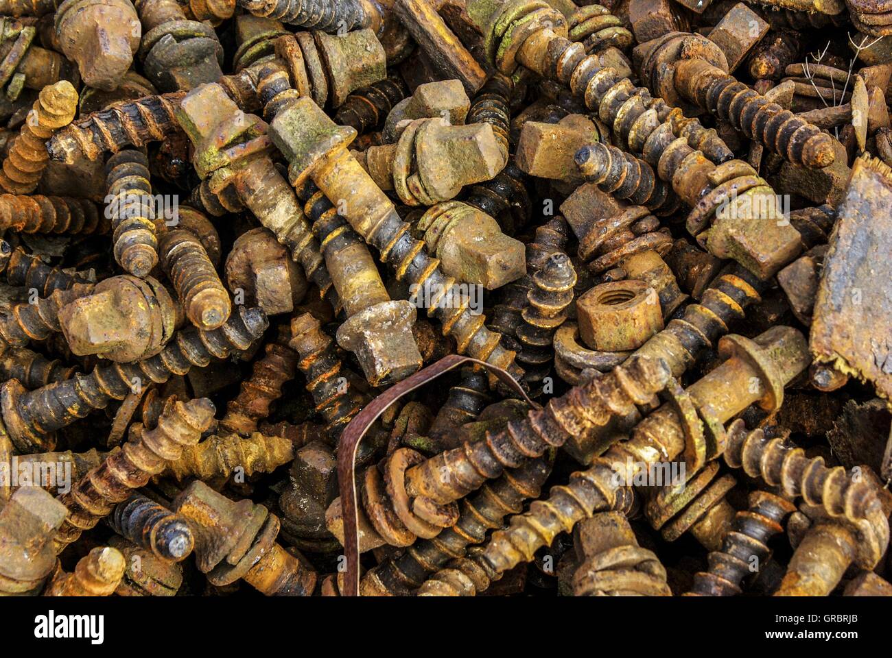Nuts, Bolts, Rust Stock Photo Alamy