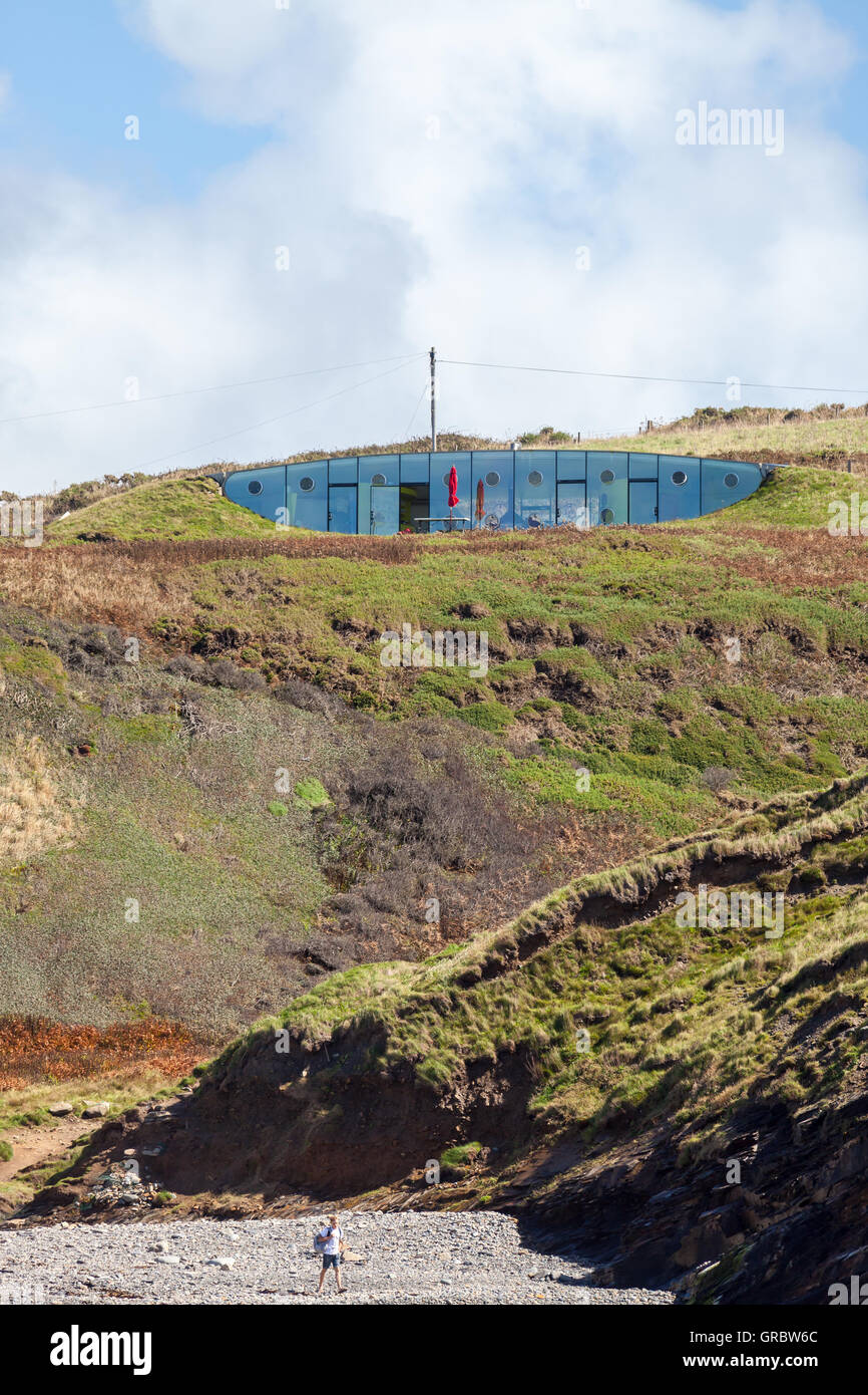 Eco house built underground at Druidstone, Pembrokeshire, Wales Stock Photo Alamy