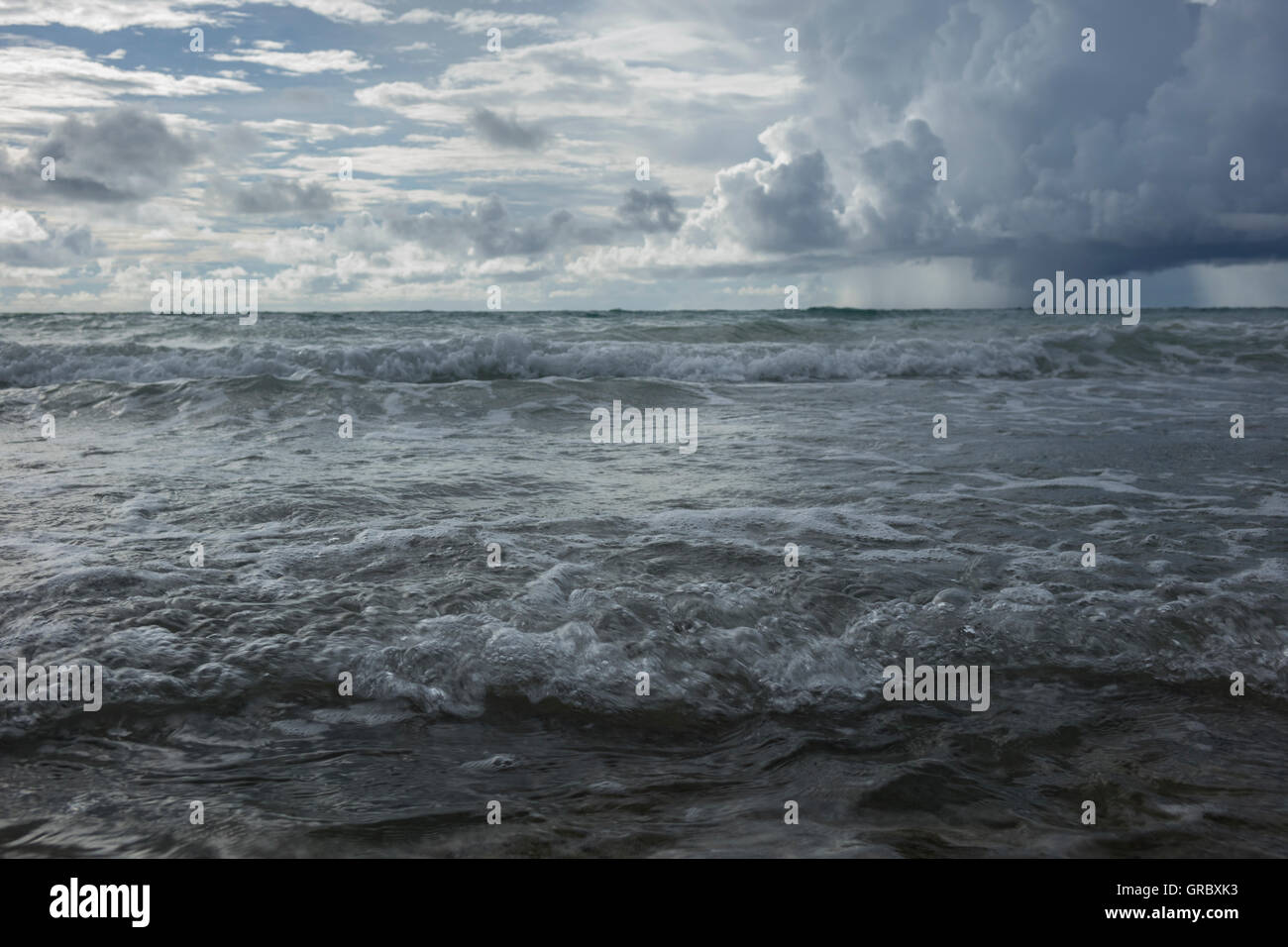 Stormy Atmosphere Over Stormy Ocean. Selayar, South Sulawesi, Indonesia Stock Photo