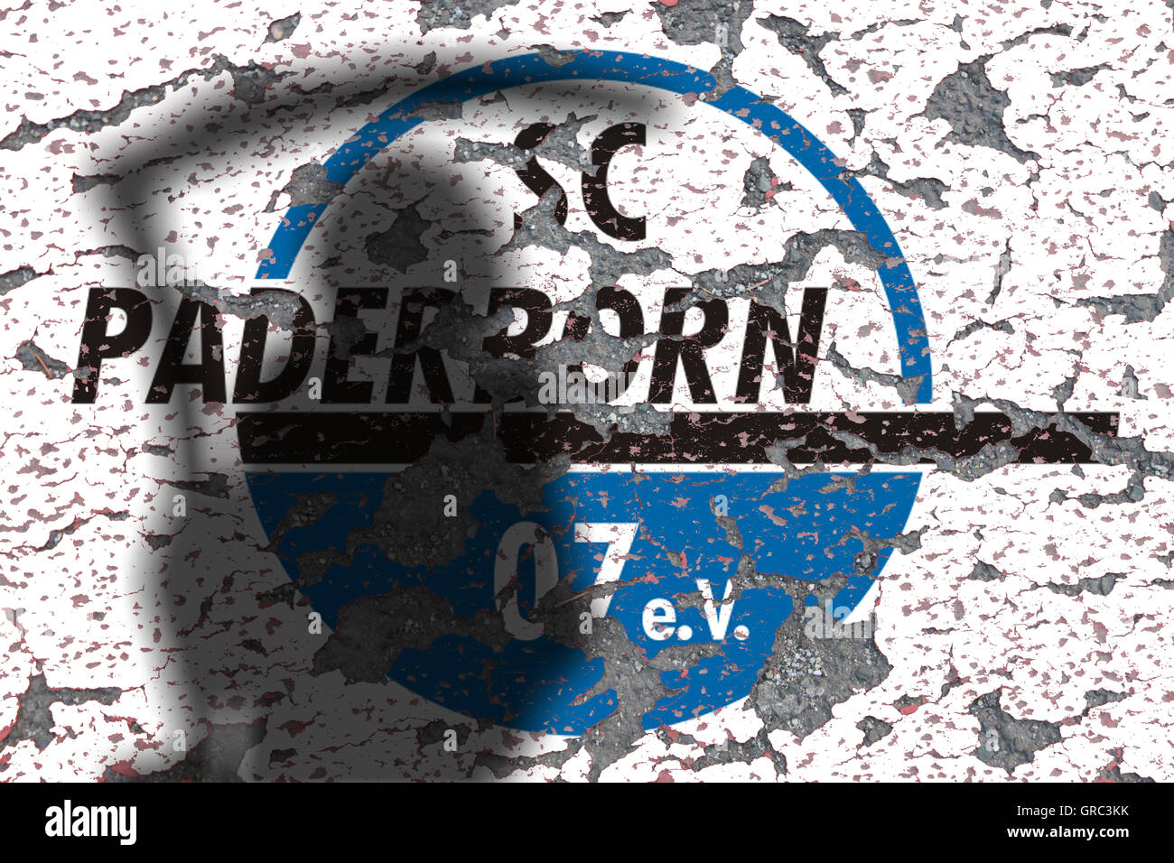 Eroding Logos Of Soccer Club Sc Paderborn Stock Photo