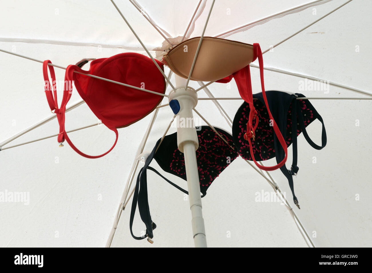 Bikini Tops Drying Stock Photo Alamy