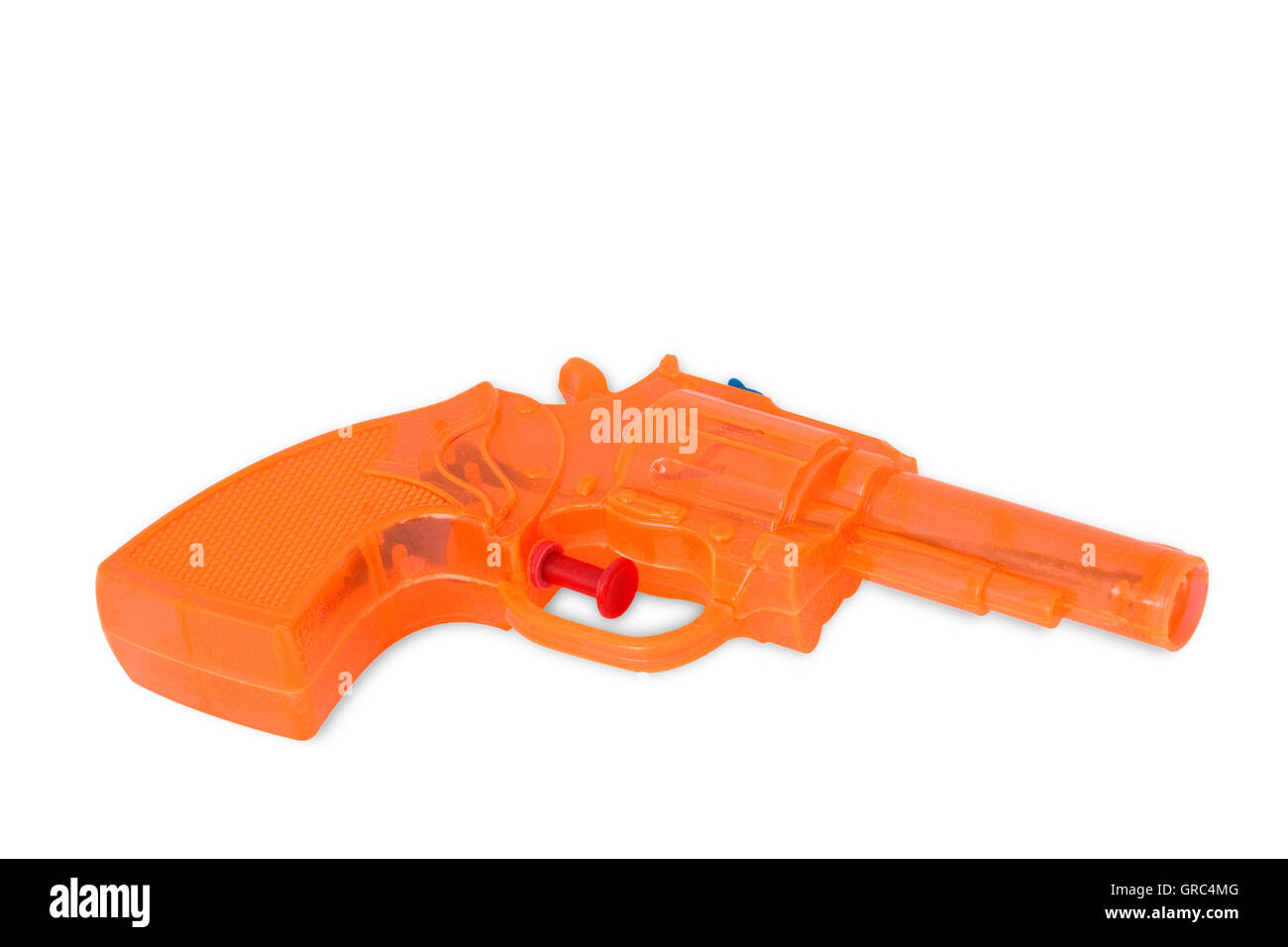 Orange Water Pistol Isolated On White Background Stock Photo