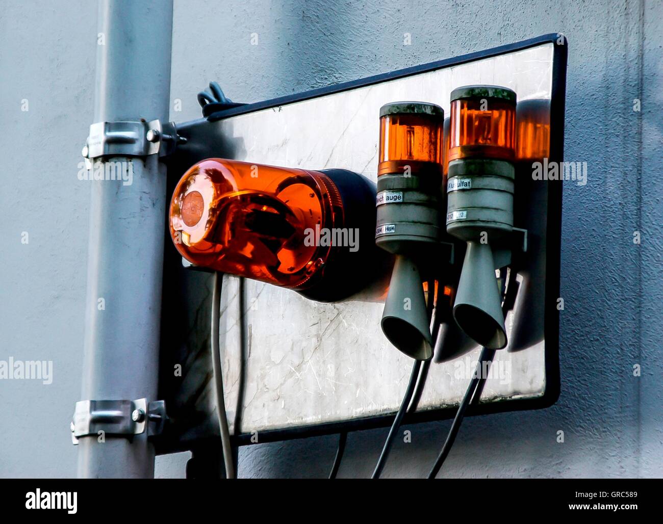 Danger Signal Conditioning Stock Photo