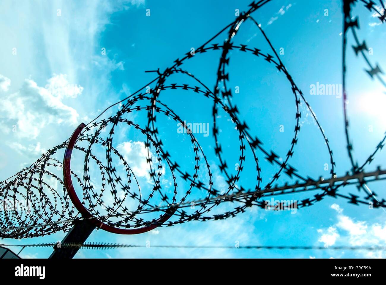 Barbed Wire, S-Wire, Stock Photo