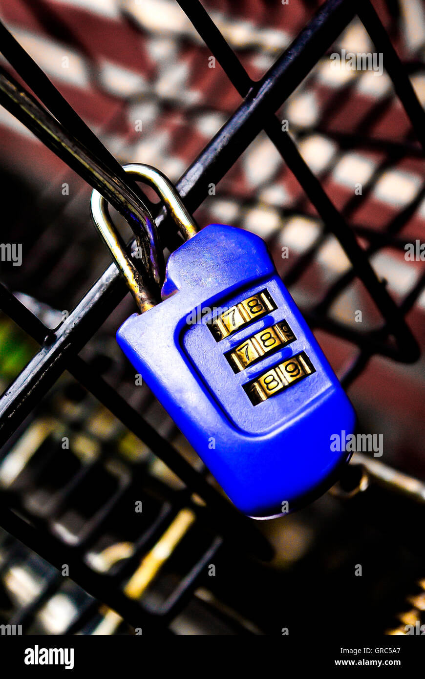 Bike Combination Lock Stock Photo Alamy