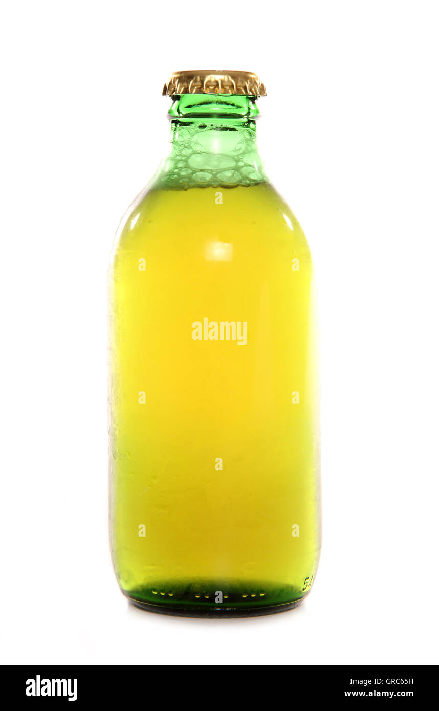 single stubby bottle of larger cutout Stock Photo
