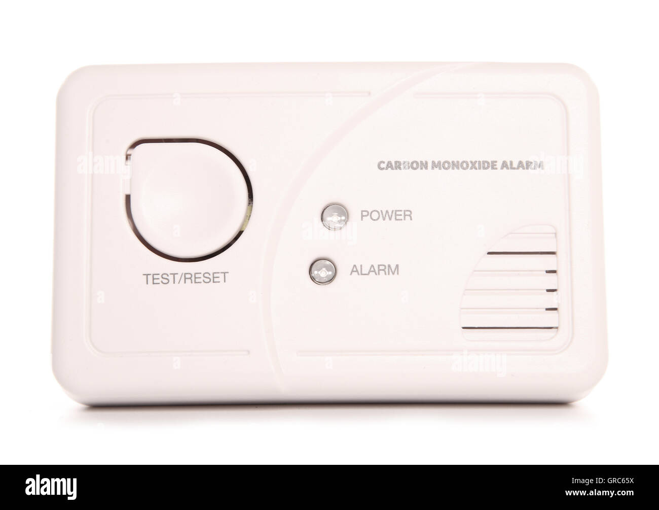 Carbon monoxide alarm studio cutout Stock Photo