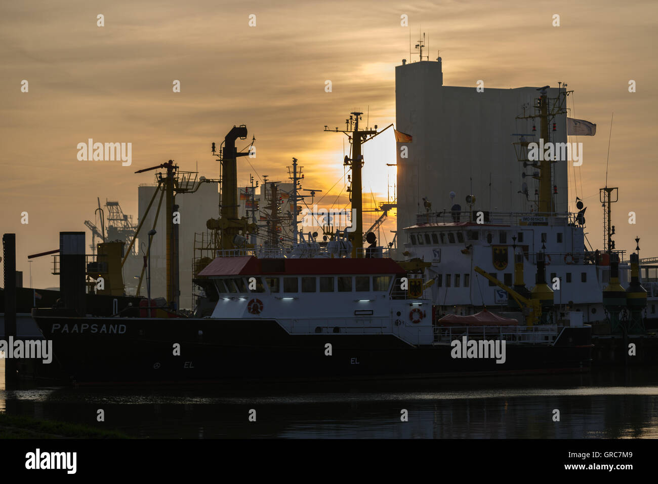 Autumn Evening On The Outer Harbor Stock Photo