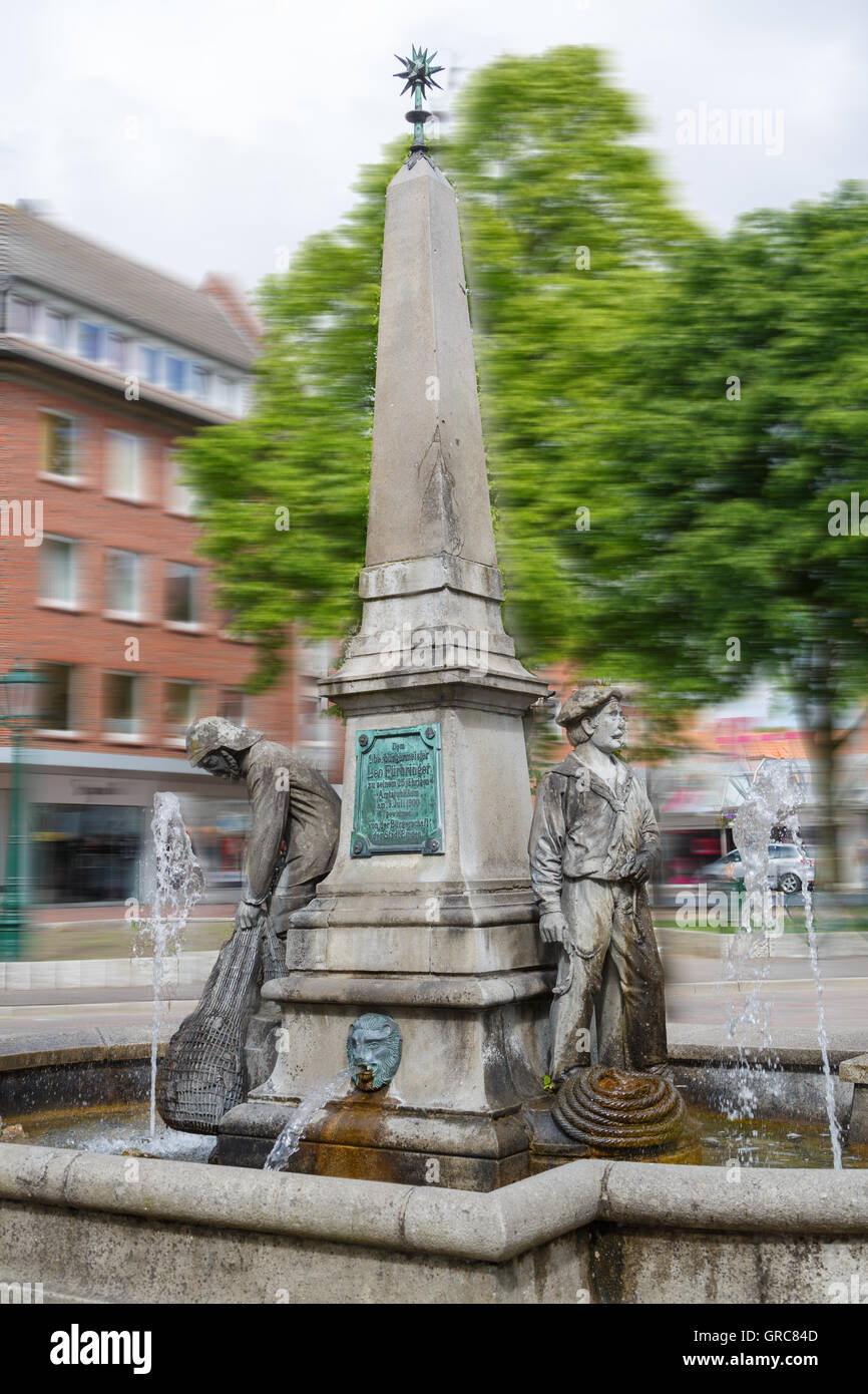 Fürbringer Fountain In Emden, East Frisia Stock Photo